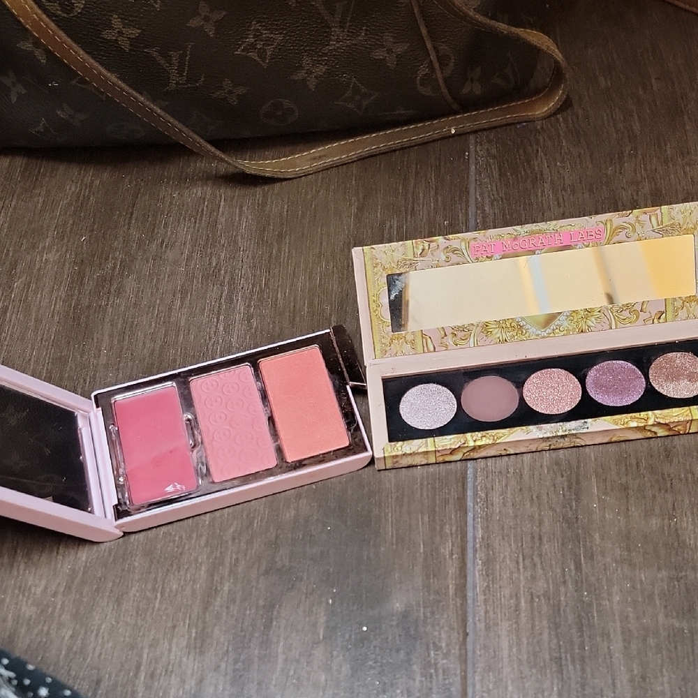 Pink and Gold Eyeshadow and Blush Palette Patrick Tah Amd Pat Mcgrath